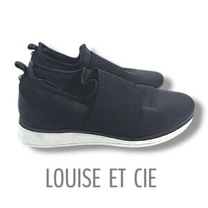 LOUISE ET CIE Black Slip ons with gold-tone hardware  7M